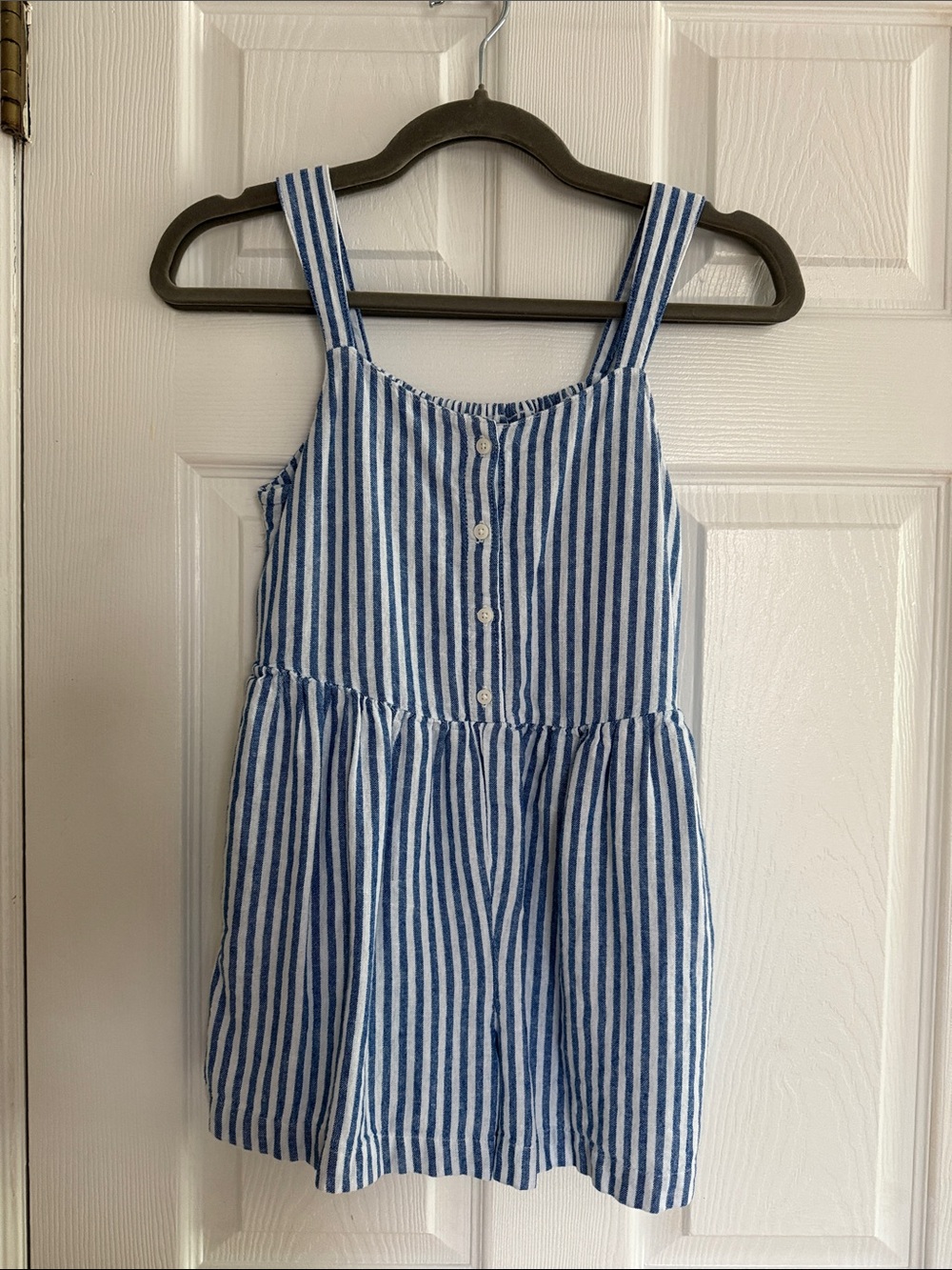Old Navy Blue & White Striped Romper Skirt for Girls XL 14-16